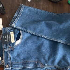 Abercrombie & Fitch Women’s Slim Straight Jeans in Dark Blue Wash